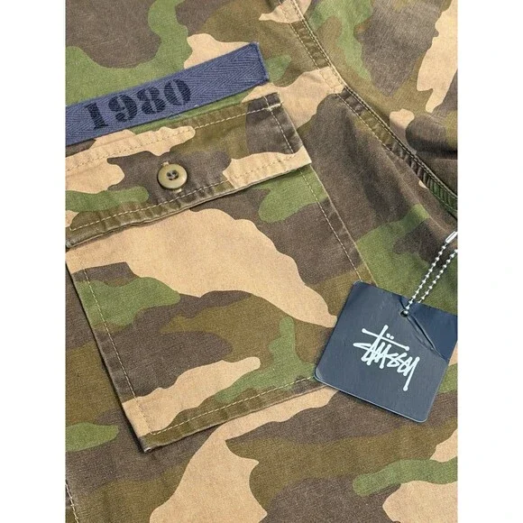 Rare Stussy Camo  International Worldwide Tribe Button Up Shirt  Mens XL - Picture 6 of 11